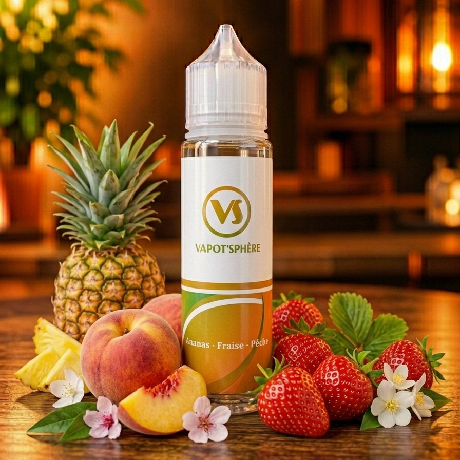 Ananas Fraise Pêche - Vapot'Sphère
