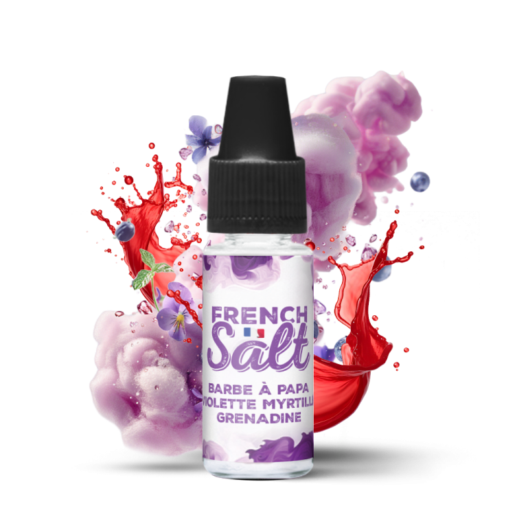 Barbe à Papa Violette Myrtille Grenadine - 10ml - French Salt